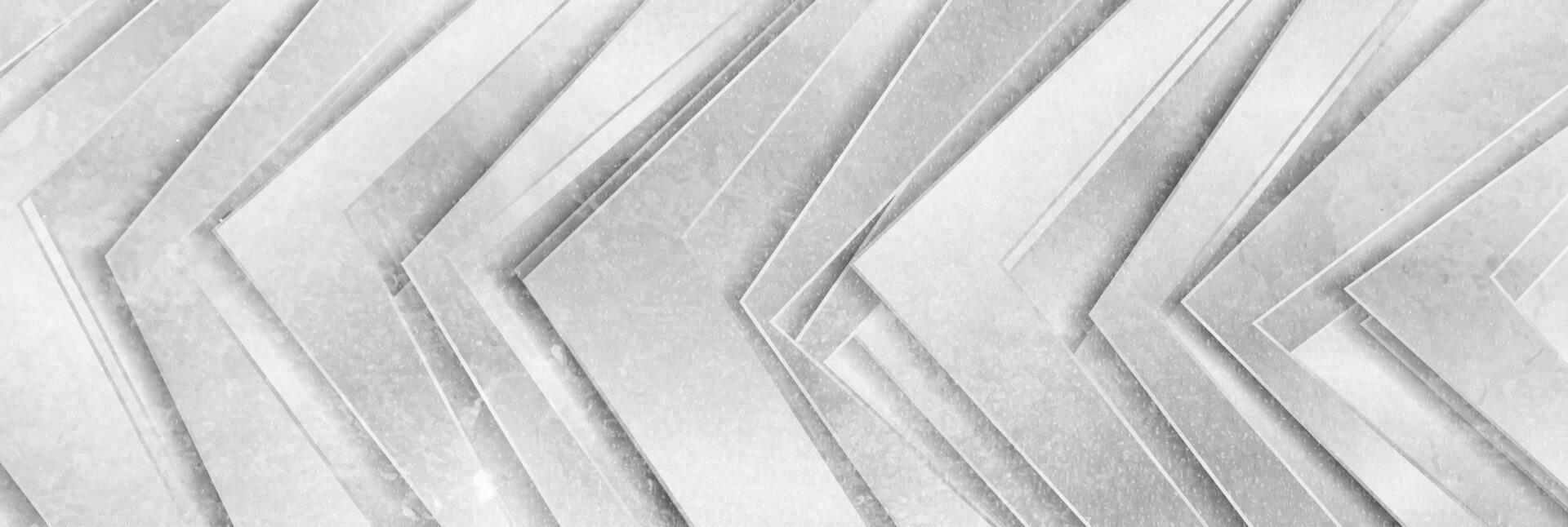 Grey geometric arrows abstract grunge background vector
