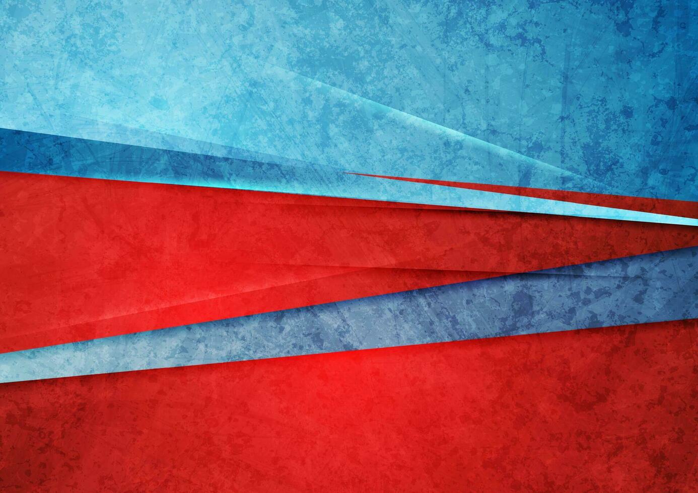 Blue and red abstract grunge geometric background vector