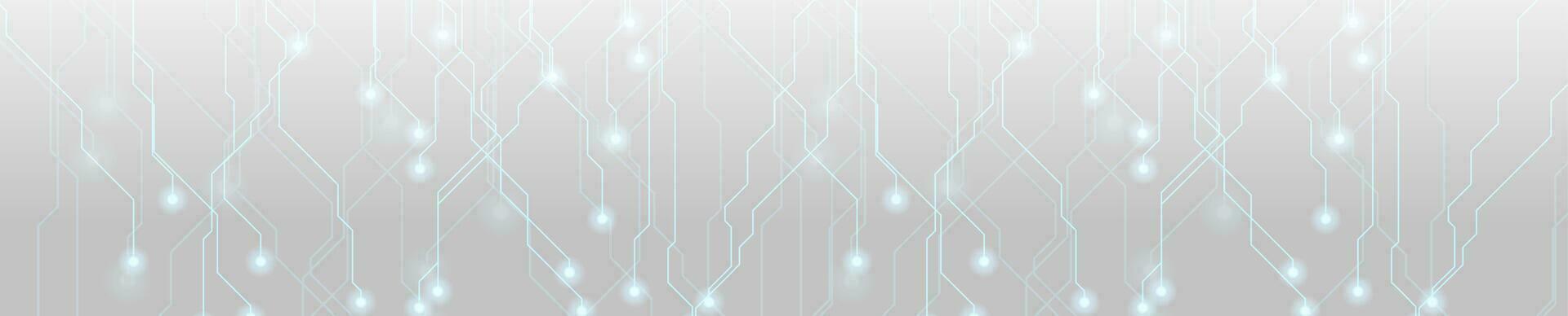 Abstract neon blue grey tech circuit board lines background vector