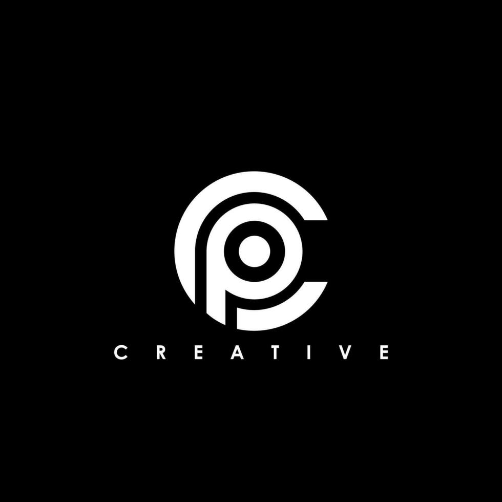 CP, PC Letter Initial Logo Design Template Vector Illustration