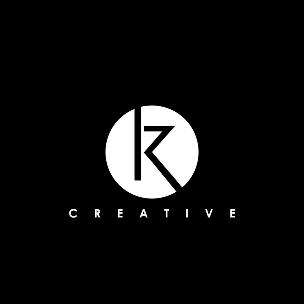 KR Letter Initial Logo Design Template Vector Illustration