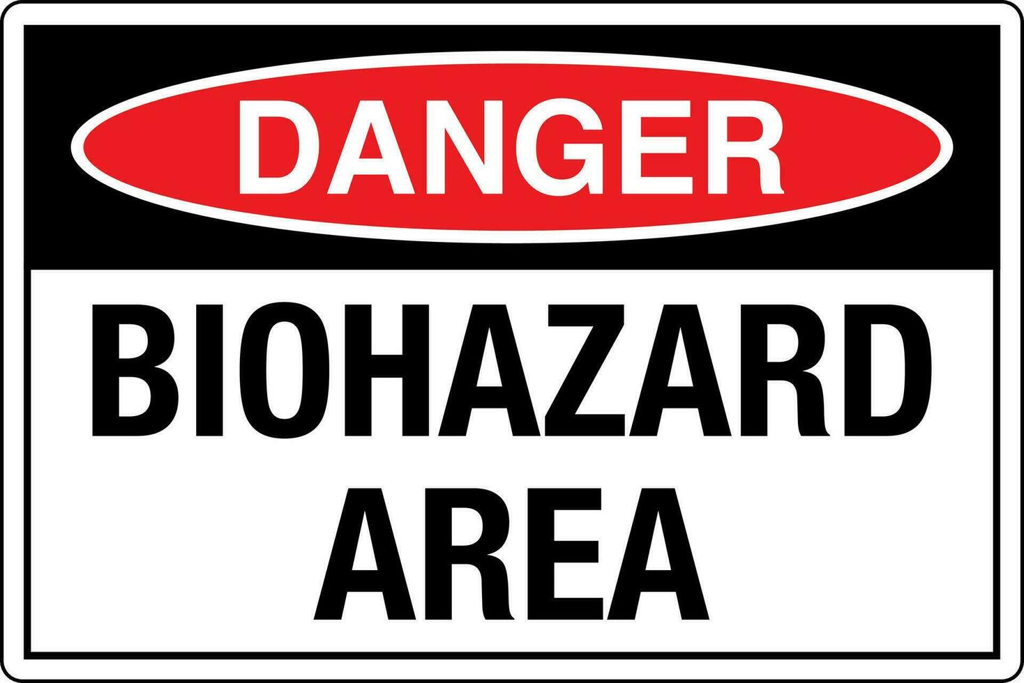 OSHA standards symbols registered workplace safety sign danger caution warning BIOHAZARD AREA vector