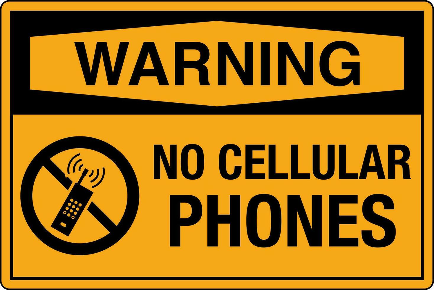 osha normas símbolos registrado lugar de trabajo la seguridad firmar peligro precaución advertencia No celular Los telefonos vector