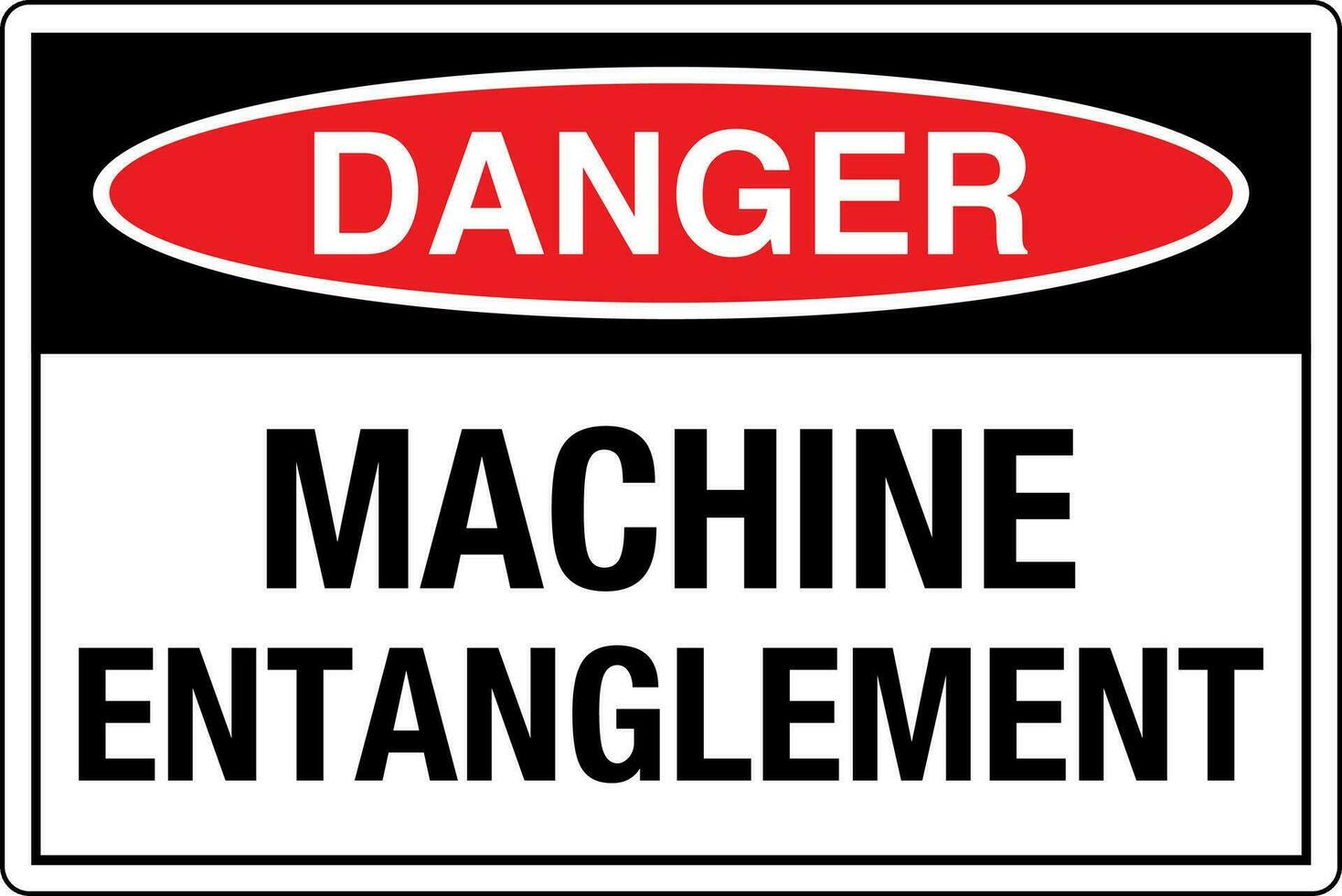 OSHA standards symbols registered workplace safety sign danger caution warning MACHINE ENTANGLEMENT vector