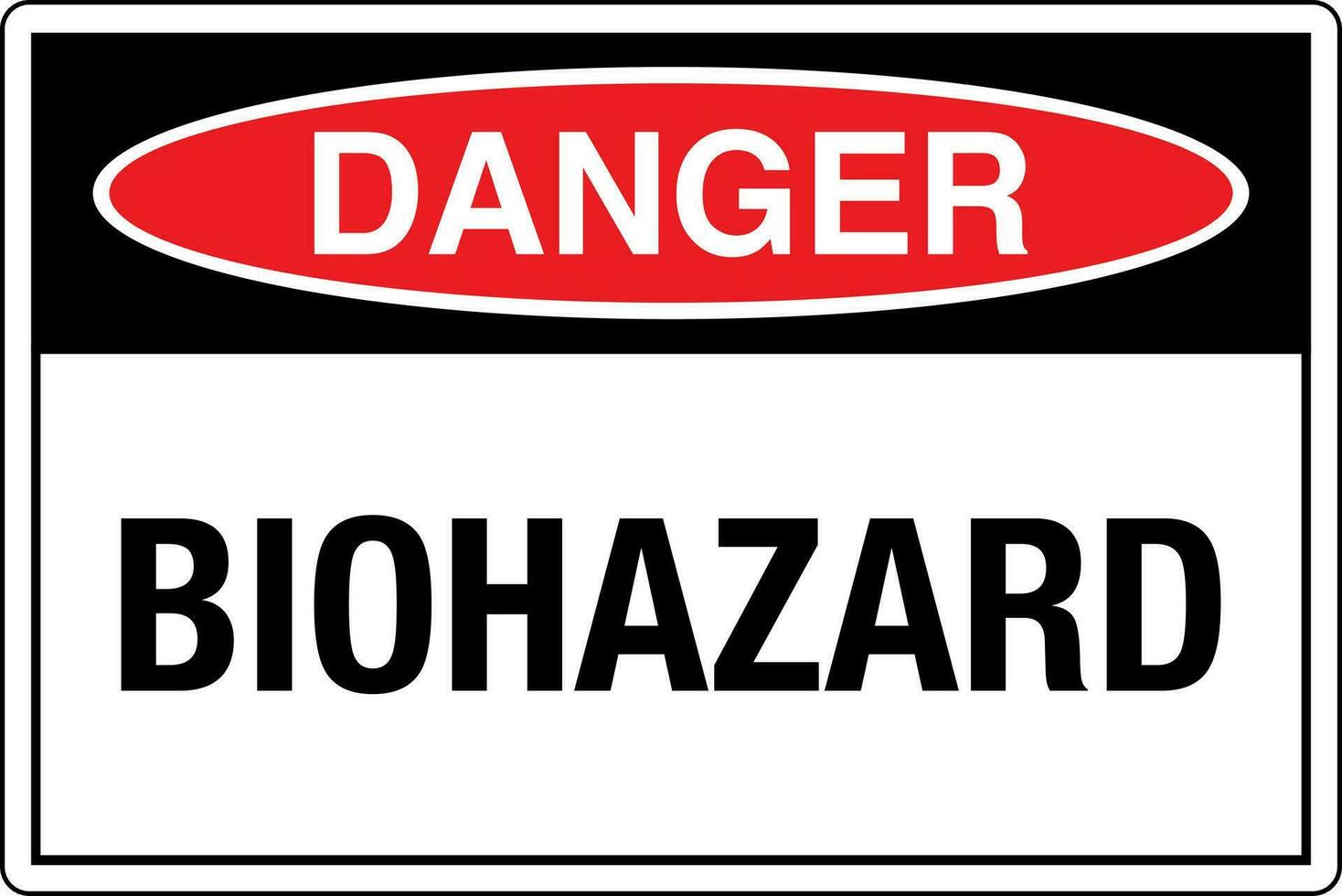 OSHA standards symbols registered workplace safety sign danger caution warning BIOHAZARD vector