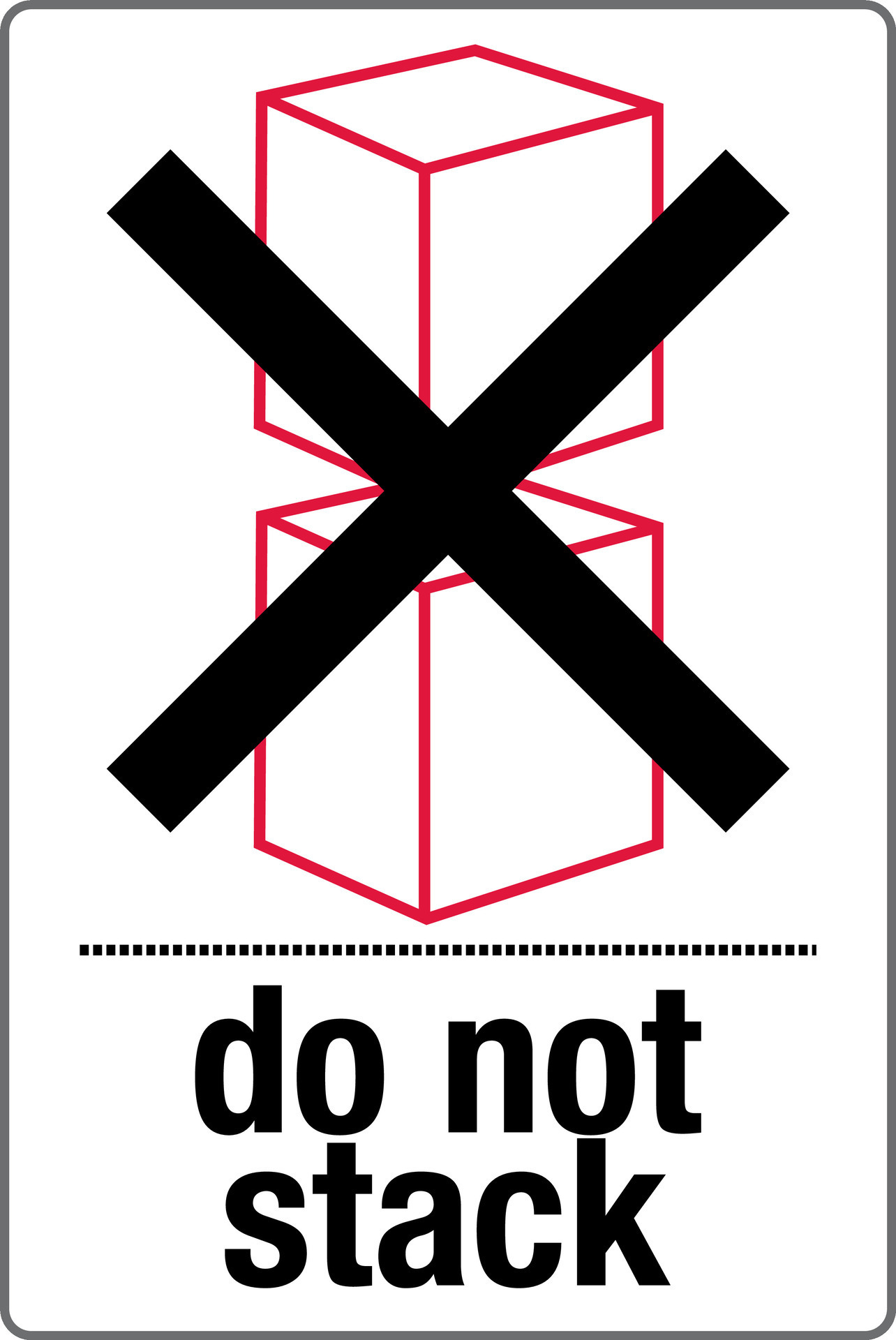International shipping pictorial labels fragile do not stack 31756111