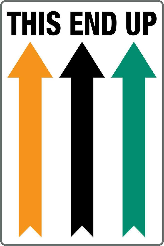 International Shipping Pictorial Labels Fragile This End Up Handle With Care Yellow Black Green