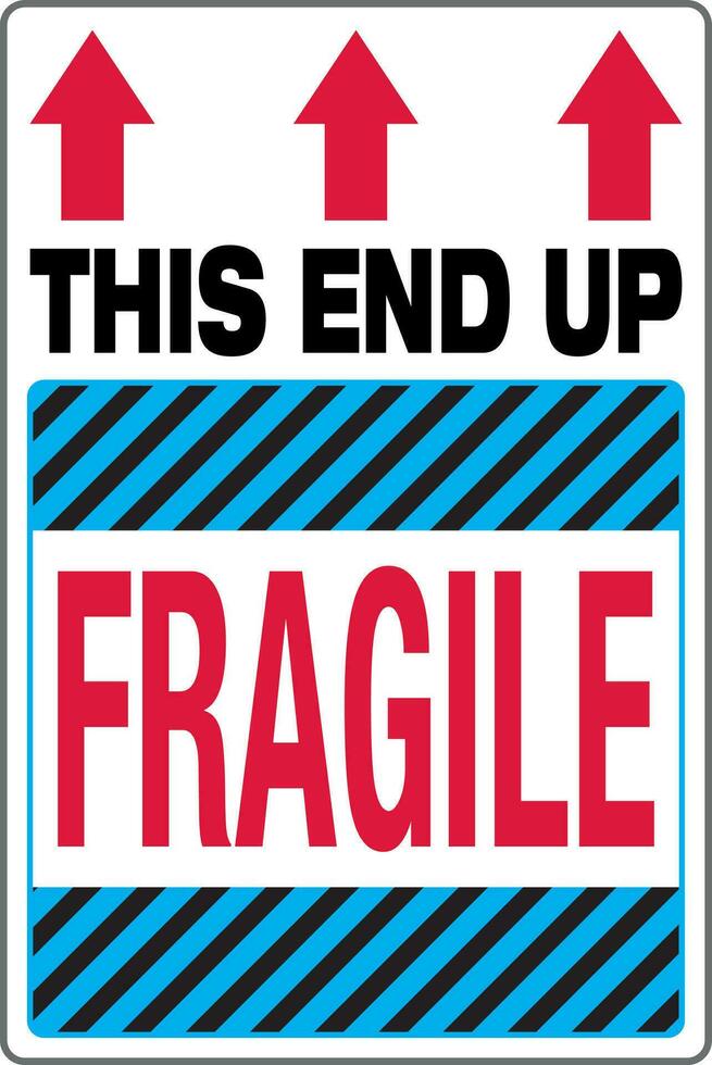 International Shipping Pictorial Labels Fragile This End Up 31756139 Vector Art at Vecteezy