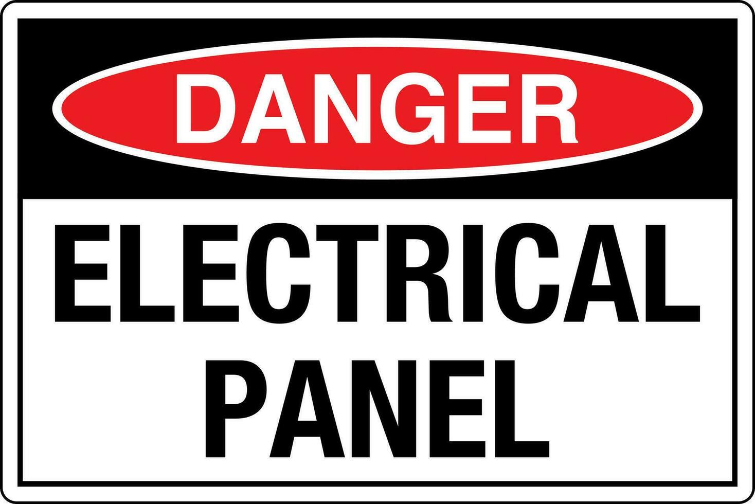 OSHA standards symbols registered workplace safety sign danger caution warning ELECTRICAL PANEL vector