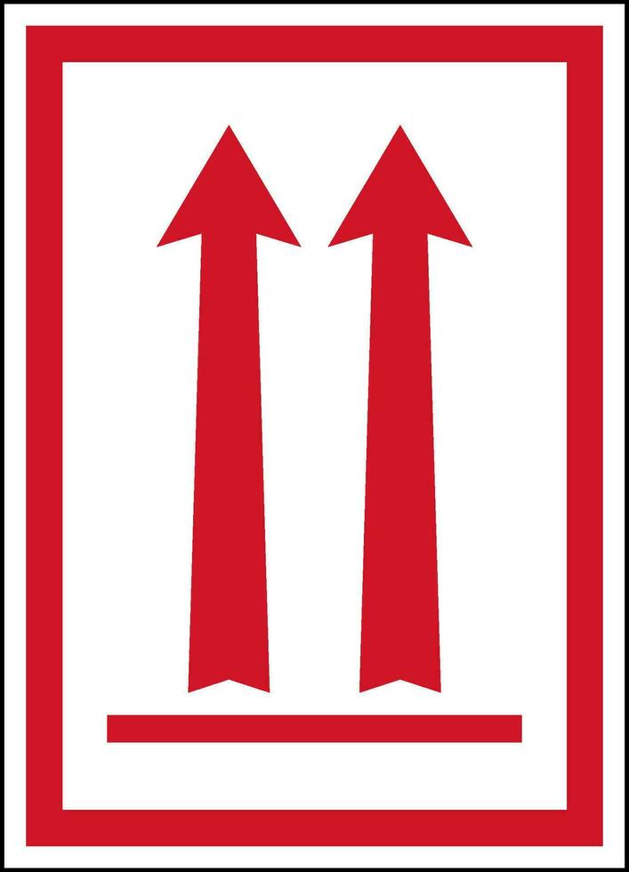 Class 9 Hazardous HAZMAT Material Label IATA Transportation Handling Labels Package Orientation This Way Up vector