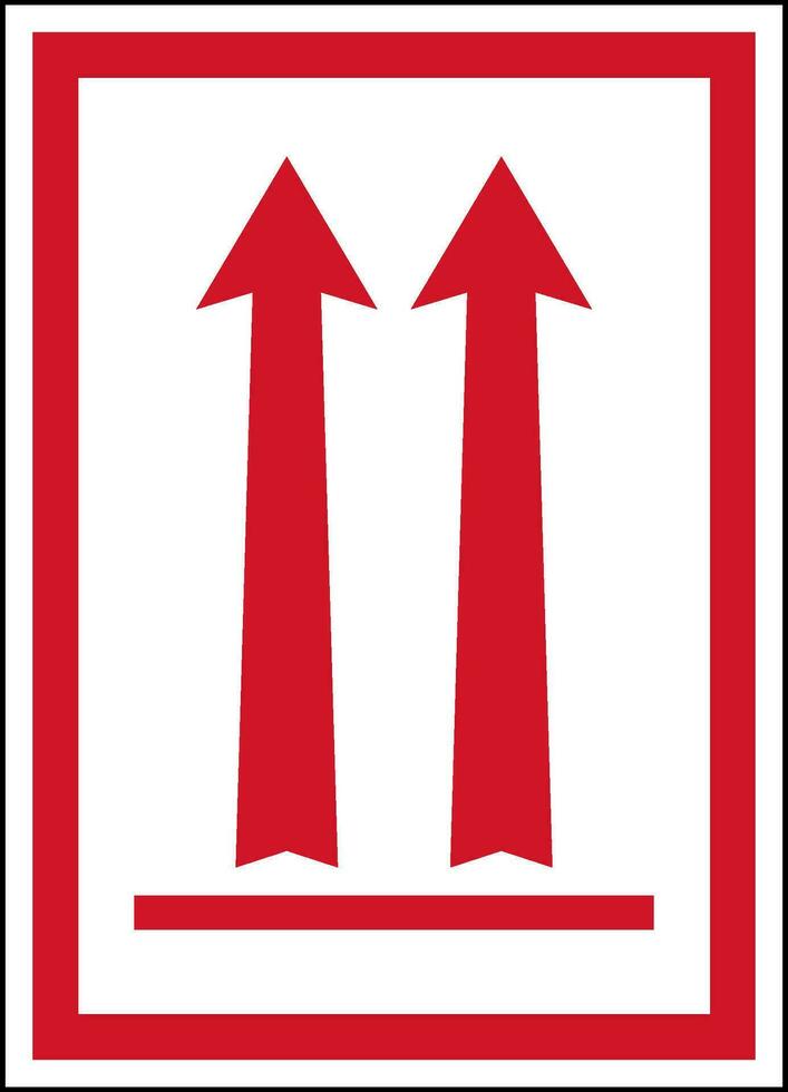 Class 9 Hazardous HAZMAT Material Label IATA Transportation Handling Labels Package Orientation This Way Up vector