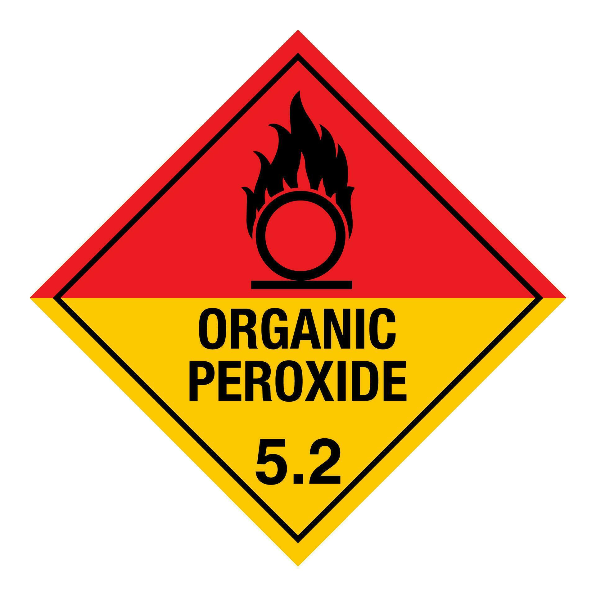 Class 5 Hazardous HAZMAT Material Label IATA Transportation Class 5