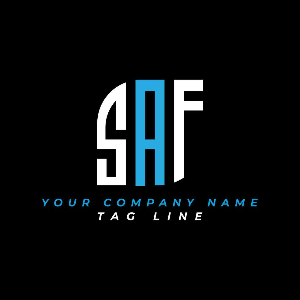 SAF letter logo creative design with vector graphic, Abc simple and modern logo design. Free Vector