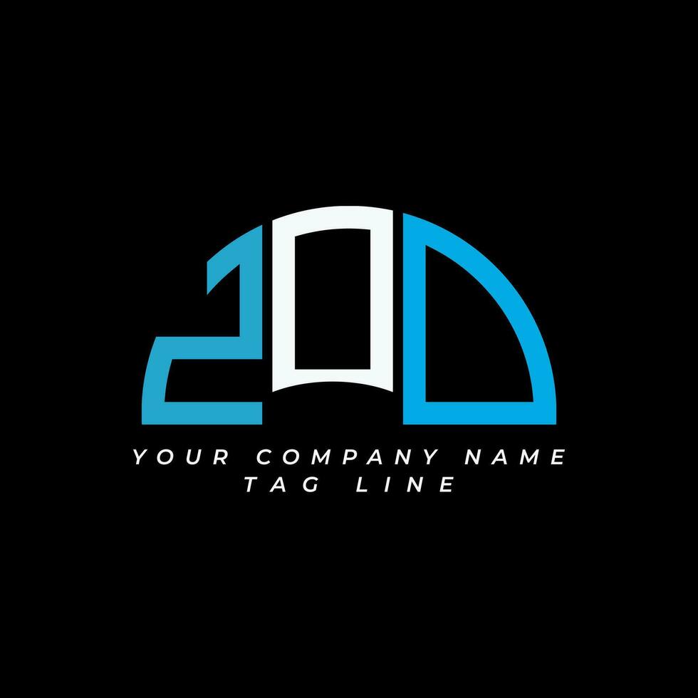 ZOD letter logo creative design with vector graphic Pro Vector