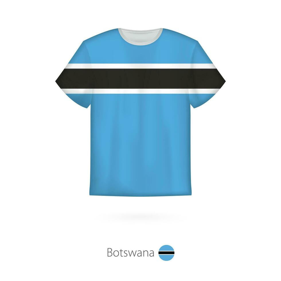 T-shirt design with flag of Botswana. vector