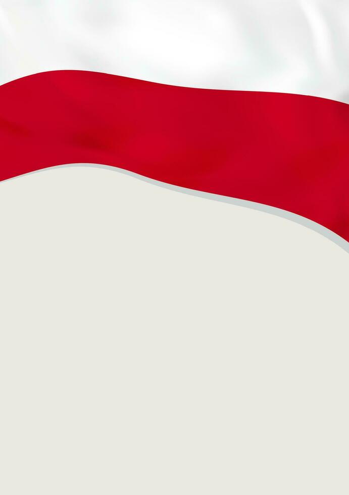 Leaflet design with flag of Poland. Vector template.