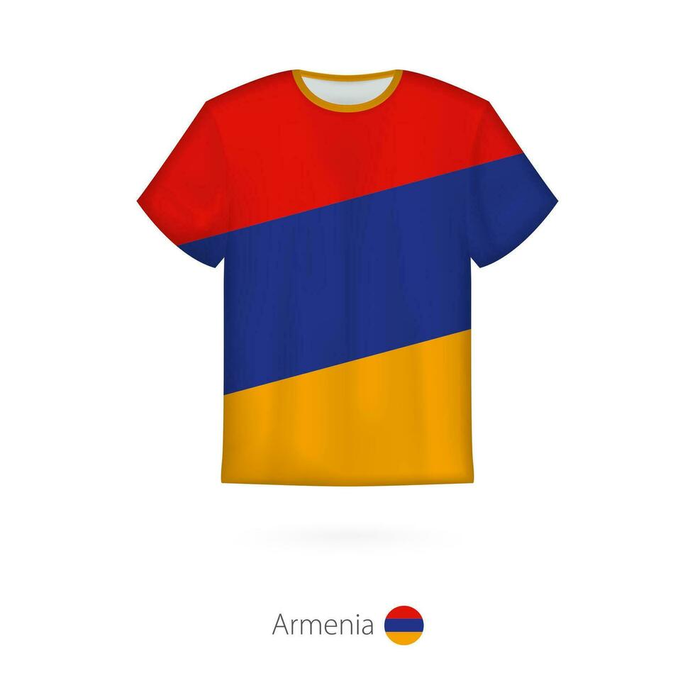 T-shirt design with flag of Armenia. vector