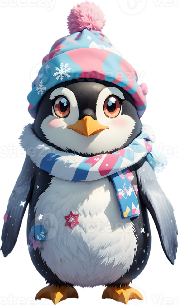 penguin Animals in winter attire, Winter animal clothing, Cute animal sweaters png