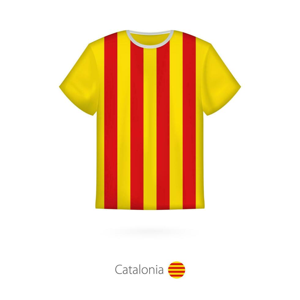 camiseta diseño con bandera de Cataluña. vector