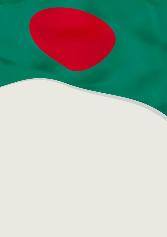Leaflet design with flag of Bangladesh. Vector template.