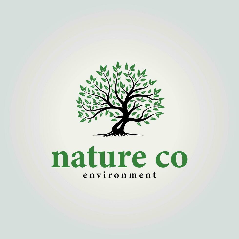 sencillo Clásico naturaleza árbol logo vector icono diseño, tierra ambiente ilustración, marca minimalista diseño para negocio