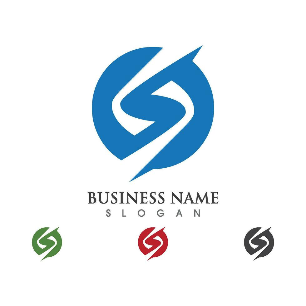 logotipo de la letra s corporativa empresarial vector