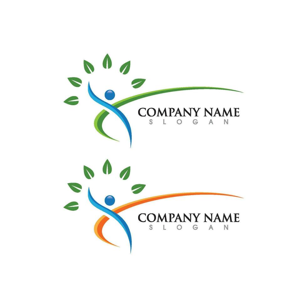 Human character logo sign vector