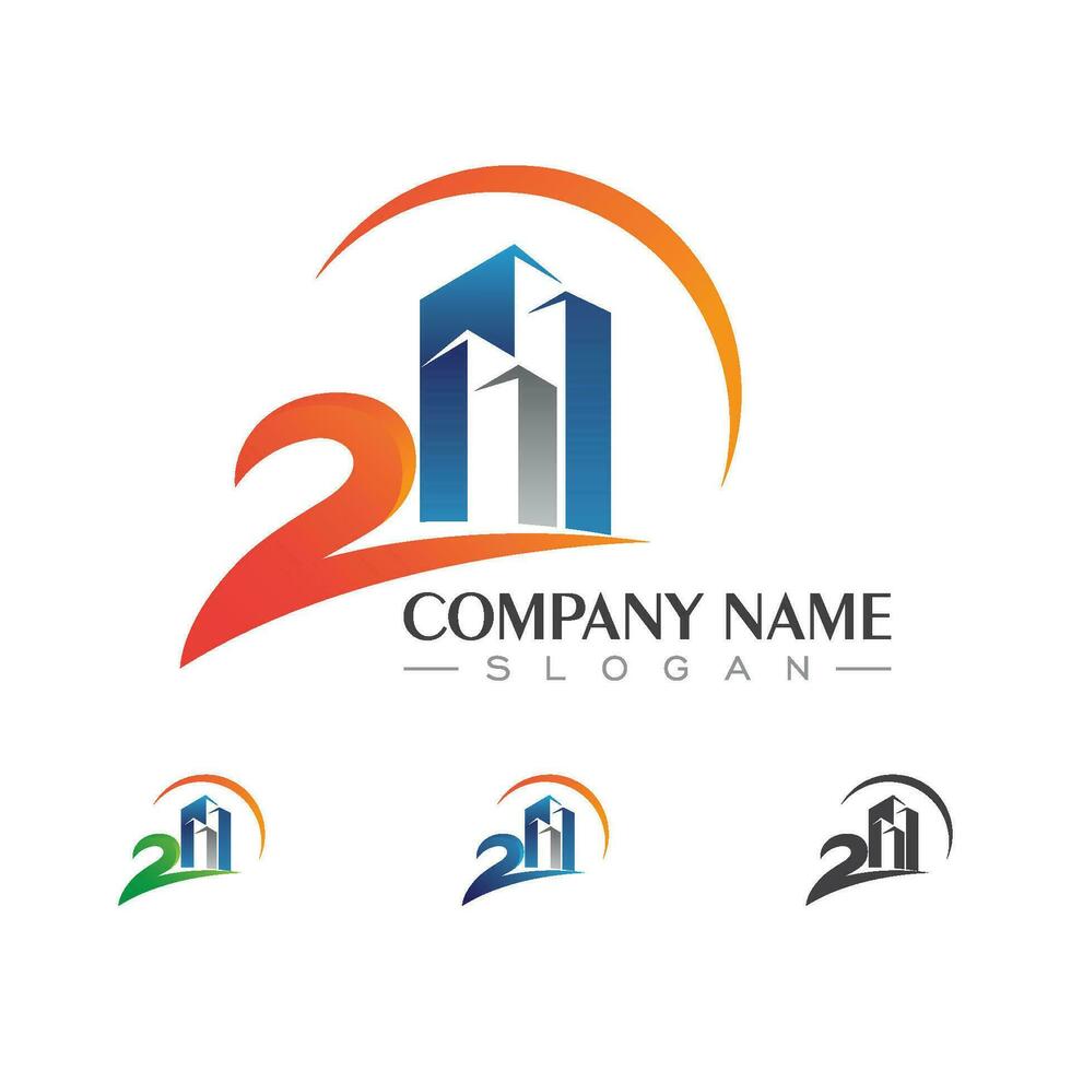 Property and Construction Logo design vector