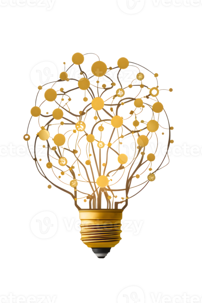 Light bulb  for idea info graphic ai generative png