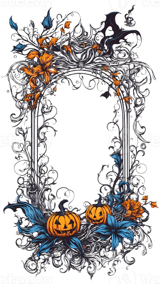 Gritty Halloween invitation, dark, eerie, spooky ai generative png