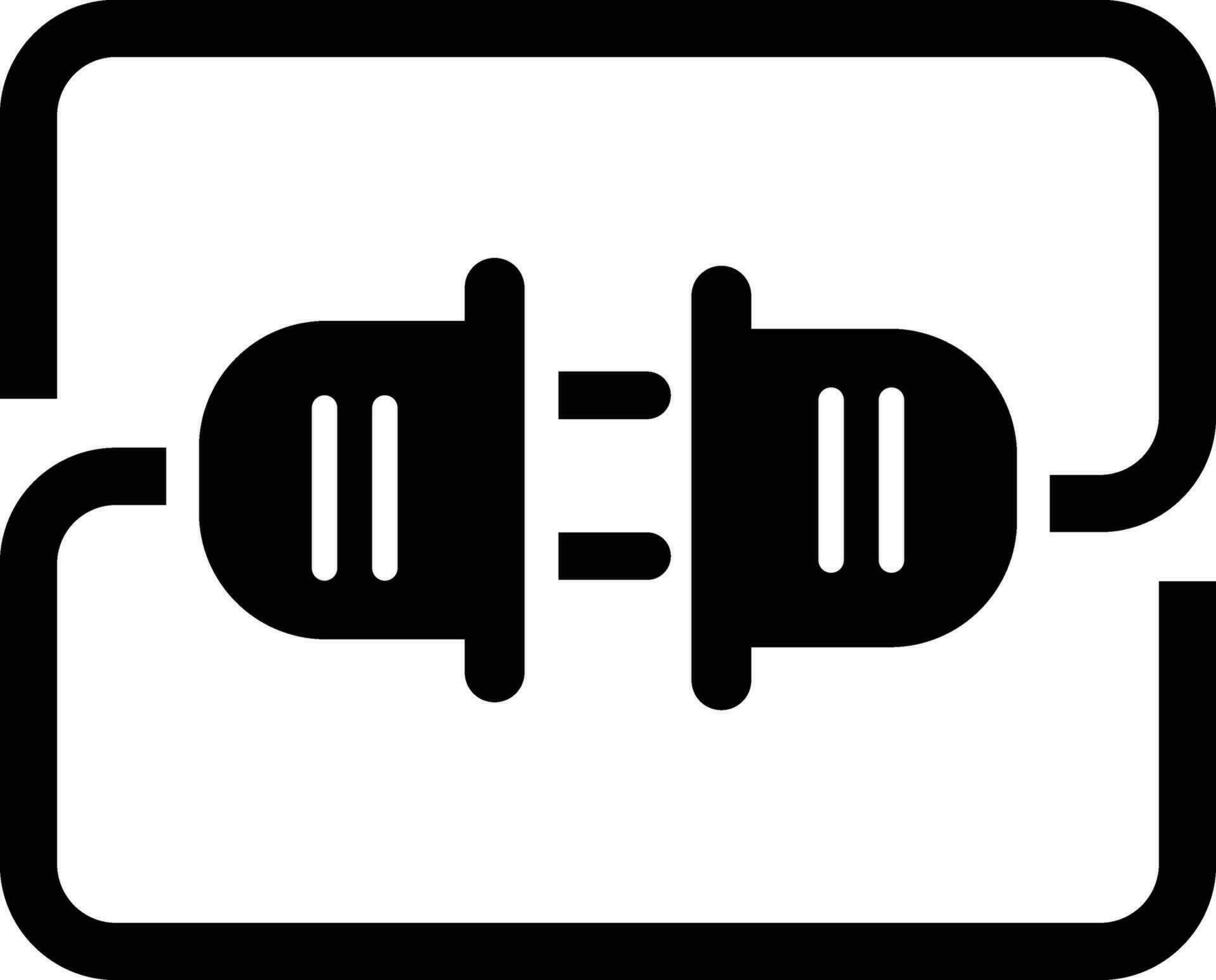 eléctrico enchufe icono. electricidad y energía símbolo. conexión y desconexión concepto. concepto de 404 error conexión. toma de corriente enchufe desenchufado. cable, cable de energía desconectar vector