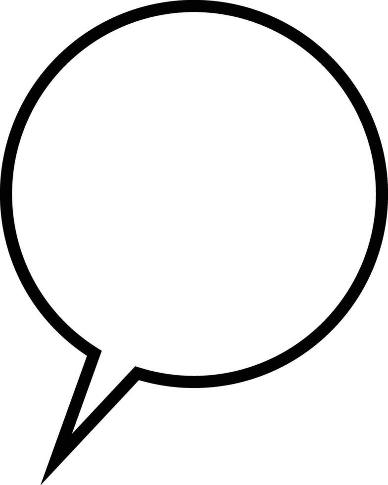 Line Speech Bubble. Talk bubble. Speak bubble text, chatting box, Empty message box outline cartoon vector