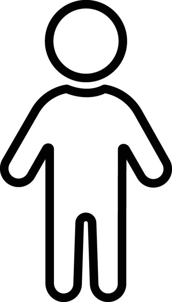 Kid boy line icon. children outline symbol. Baby young boy flat style. Stock vector