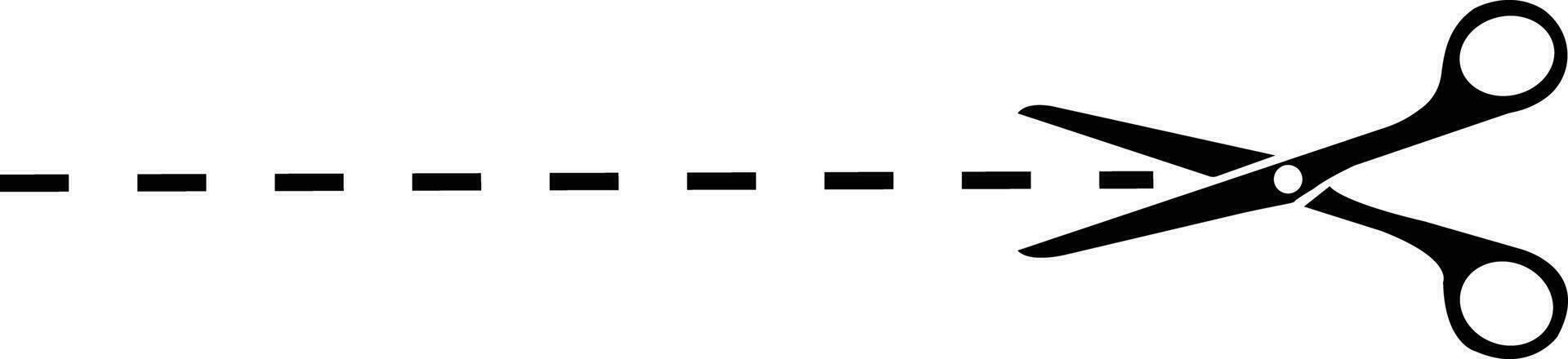 cortar con tijeras con cortar o punteado línea. plano icono estilo. tijeras negro en transparente antecedentes. - valores vector