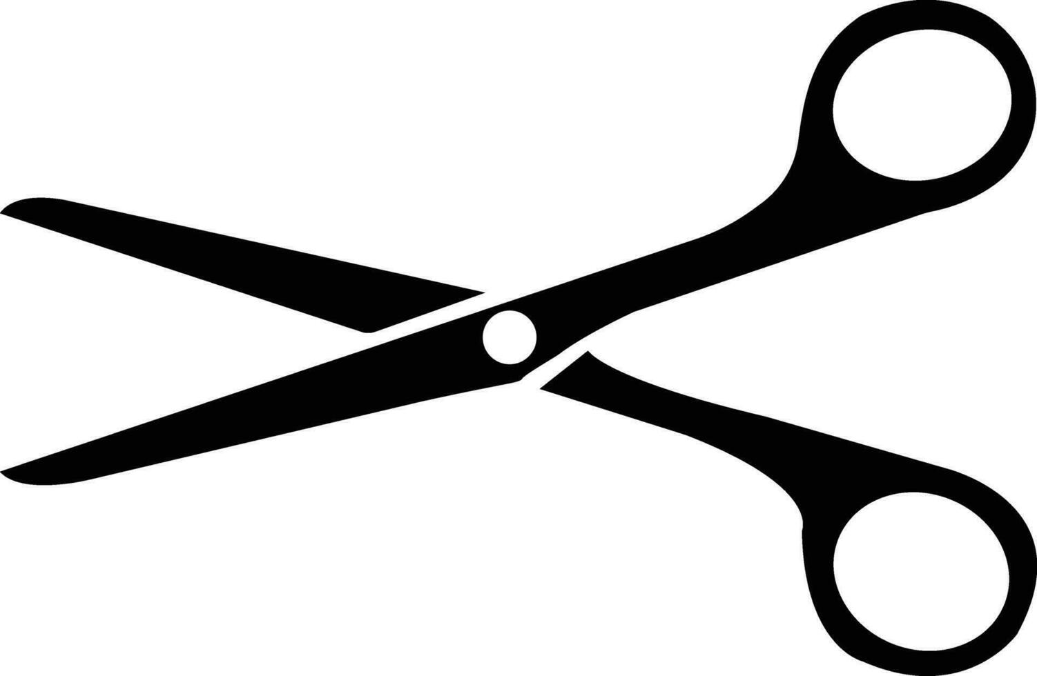 Scissor sign. Flat icon style. Scissors black on transparent background. - stock vector