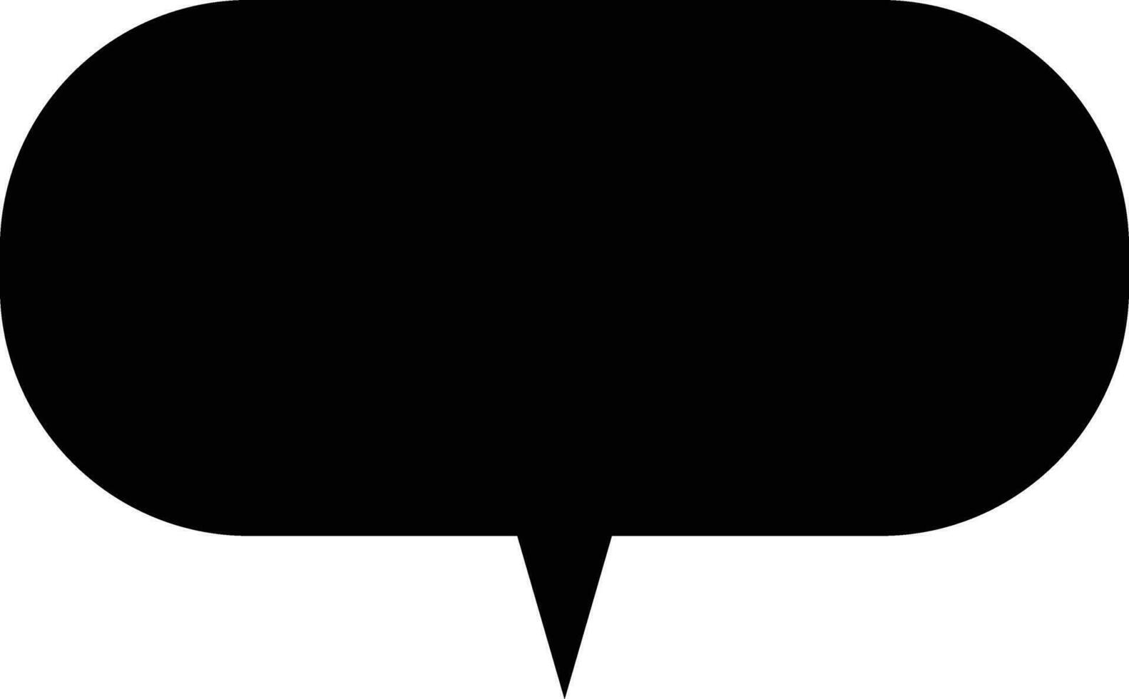 Flat Speech Bubble. Talk bubble. Speak bubble text, chatting box, Empty message box silhouette cartoon vector
