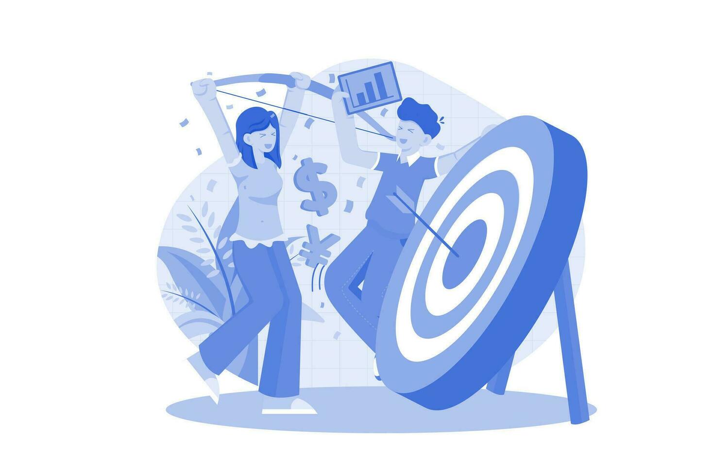 Business Team Achieving Goal vector
