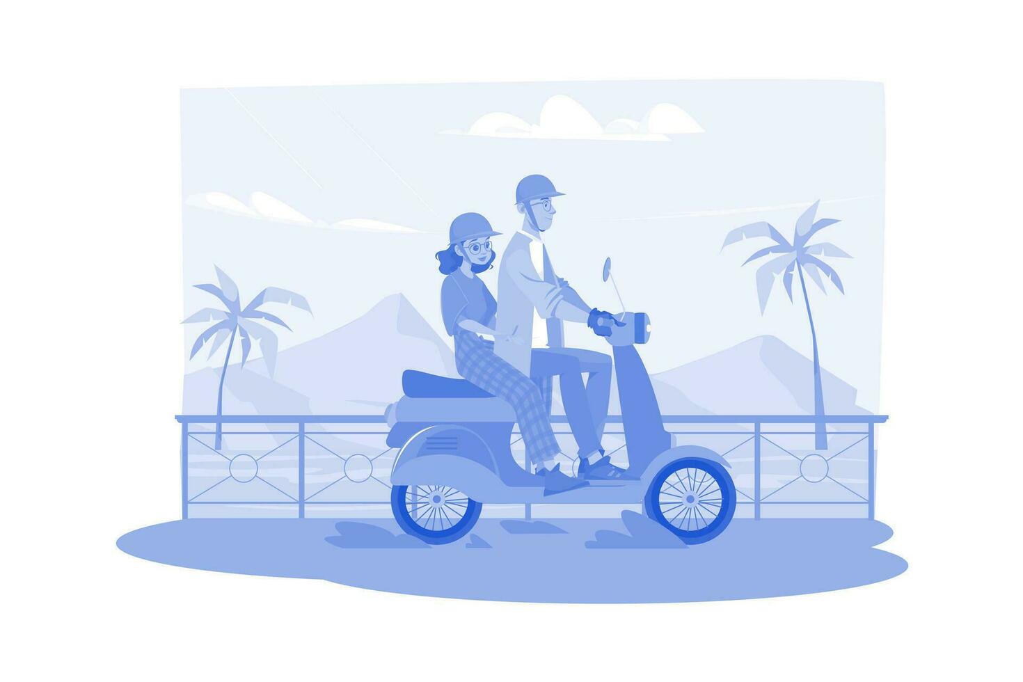 Couple In Love Illustration concept. A flat illustration isolated on white background vector