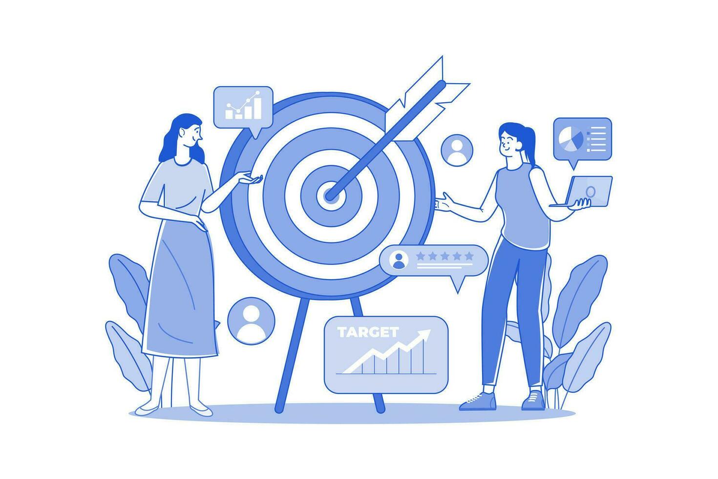 Target Audience Illustration concept on white background vector