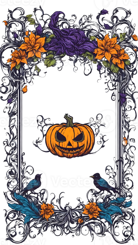 Gritty Halloween invitation, dark, eerie, spooky ai generative png