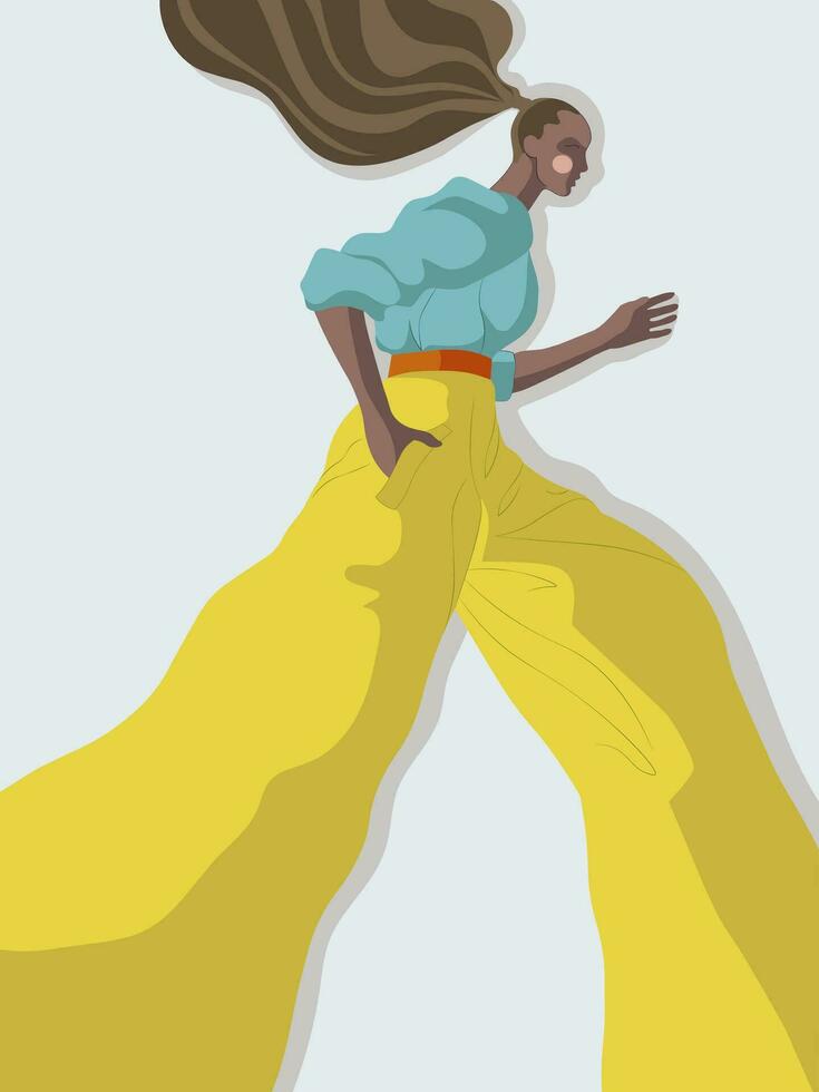 Street Style Vector Fashion Illustration Trendy Colors