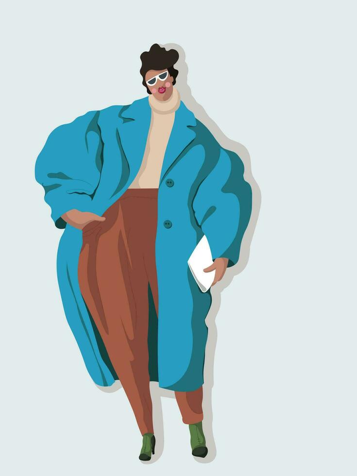 Street Style Vector Fashion Illustration Trendy Colors