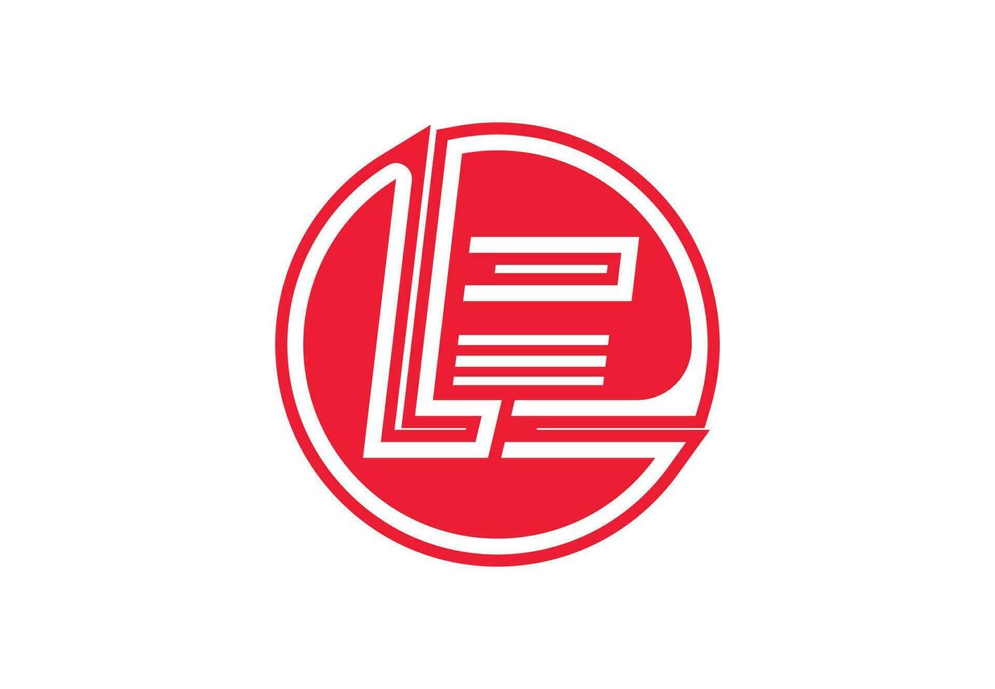 plantilla de diseño de logotipo e icono de letra le vector