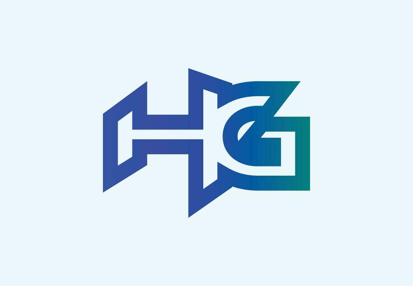 HG letter logo and icon design template vector