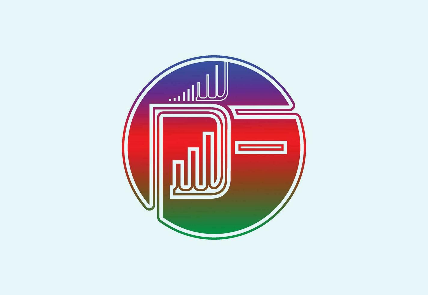 DF letter with financial logo and icon design template vector