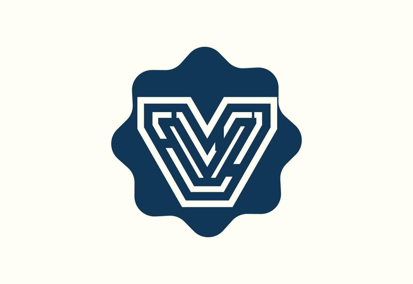 V creative letter logo and icon design template vector