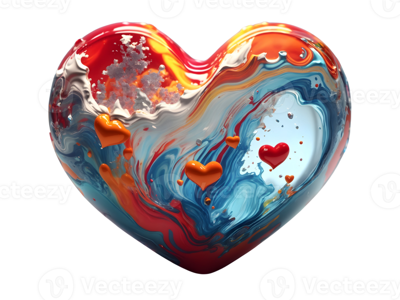 Heart shaped objects, Heart shaped design, Heart shaped symbols ai generative png