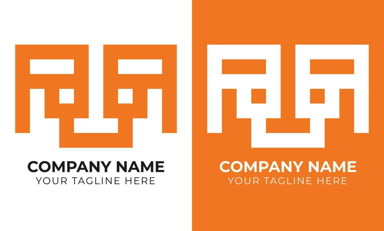 Creative modern minimal monogram abstract business logo design template Free Template vector