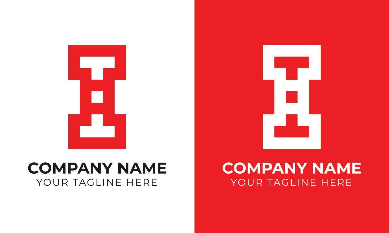 Modern minimal monogram abstract business logo design template Free Template vector