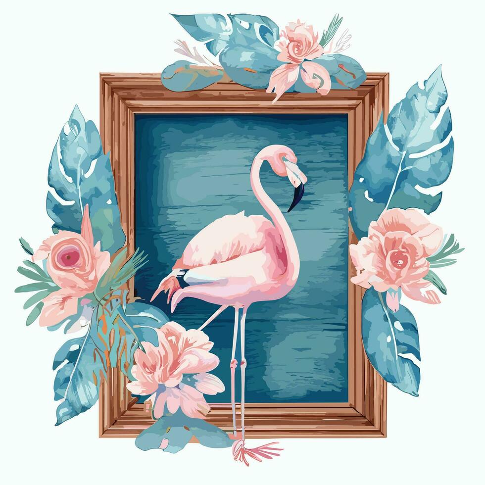 Farm Animals Light Blue Watercolor Clipart vector